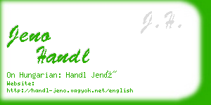 jeno handl business card
